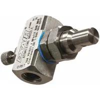 This siphon-fed air-atomizing spray nozzle from EXAIR features an internal mix design and a flat spray pattern at 15 inches. Constructed from stainless steel, it has a 1/4 in FNPT connection and a flow rate of 2.3 scfm. The no-drip design prevents liquid leakage when air is off. Typical applications include industrial coating, humidification, and cooling processes requiring precise liquid atomization