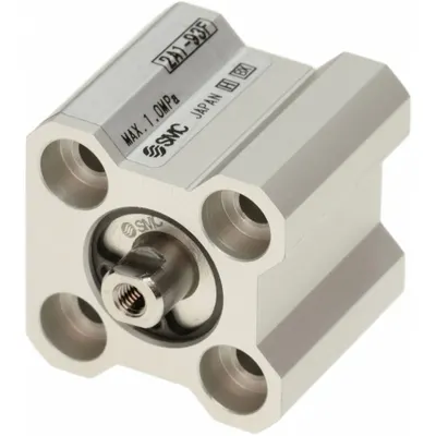 SMC Compact Cylinder: 12 mm Bore Dia, 5 mm Stroke Lg, Non-Magnetic Piston - Single-Acting Compact Air Cylinders