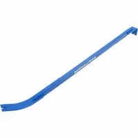 Flat bar with a 46-inch overall length, 1-inch bar width, and 1-inch end width. Features two nail slots and a powder-coated finish. Used for prying, demolition, and general construction tasks