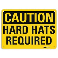 Caution Sign: Plastic, Mounting Holes Sign Mounting, 7 in x 10 in Nominal Sign Size, 0.055 in Thick (MPN U4-1363-NP_10X7)