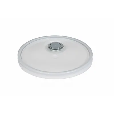 BASCO Pail Lid: Snap-On/Spout, 12 1/8 in Overall Dia, White, HDPE - Tear Tab Lids