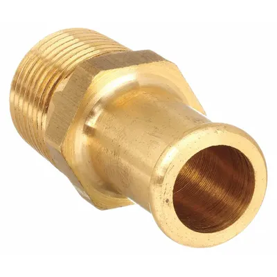 SPEEDAIRE Beaded Hose Fitting: For 1/2 in Hose I.D., 1/2 in x 3/8 in Fitting Size - Multipurpose (Air, Water, Chemical) Straight Beaded Barbed Hose Fittings