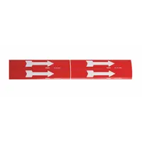 Pipe Marker: Red, White, 7 in Wd, Vinyl, 7 in Roll Wd, 1 1/8 in Lg (MPN 93252)