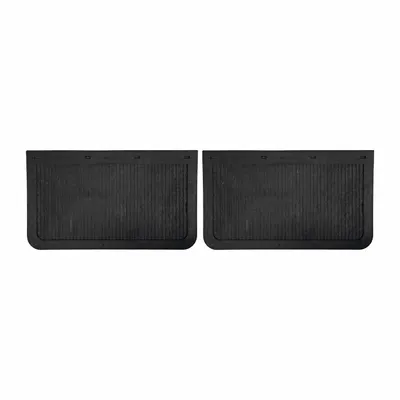BOOMERANG RUBBER Truck Mud Flaps, 14 in Ht, 24 in Wd, 1/4 in Thick, Black