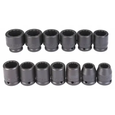 PROTO Impact Socket Set: 3/4 in Drive Size, Small Set (0-50 pieces) Set Size - SAE Impact Socket Sets