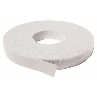 VELCRO BRAND Strap Roll: Strap Roll, Hook-and-Loop, 3/4 in Overall Wd, 37 1/2 ft Overall Lg - Back-to-Back Hook & Loop Rolls