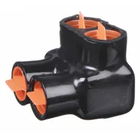 BLACKBURN Multitap Connector: 2 Port, Single-Sided Entry, 10 AWG – 250 kcmil Wire Size, Black (MPN AMT250)
