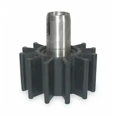 Replacement impeller and sleeve assembly for dewatering and wastewater pumps. Constructed of Buna-N (nitrile) material. Used to move water and sludge in industrial sump, construction site, and municipal wastewater applications.