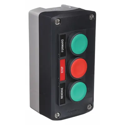 SCHNEIDER Control Station: (3) Flush Push Buttons, 0 Pilot Lights, 2NO/1NC - Push-Button Control Stations