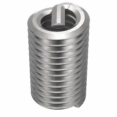 This HELI-COIL screw-locking tanged helical insert is used to repair or reinforce internal threads in metal components. Made from 18-8 stainless steel with a tensile strength of 200,000 to 250,000 psi, it requires a 4.2mm drill bit and M4-0.70 STI tap for installation. The screw-locking design resists loosening under vibration. Supplied in a pack of 100.