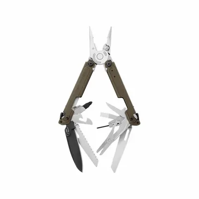 LEATHERMAN Multi-Tool Plier: Multi-Tool Plier, 20 Tools, 20 Functions, 4 1/4 in Closed Lg - Multi-Tools with Fold-Out Pliers