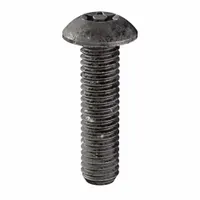 Tamper Resistant Screw: #10-32 Thread Size, 3/4 in Lg, Steel, Black Oxide, Button, 25 PK (MPN 81190)
