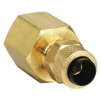 PARKER Compression Fitting Adapter: 1/4 in OD x 1/4 in Pipe Fitting Size, Compression x FNPT, 10 PK (MPN 66P-4-4)