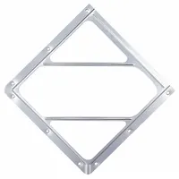 Vehicle Placard Holder: Front Plate Placard Holder, 14 1/8 in Wd, 12 1/2 in Ht, Aluminum (MPN 80SM-01)