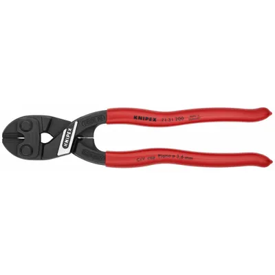 KNIPEX Bolt Cutters: Plastic, For 1/4 in Max Dia Soft Steel, For 3/16 in Max Dia Medium Steel - Miniature Bolt & Chain Cutters