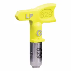 Airless spray gun tip with 0.029 in orifice, yellow color, designed for use with RAC X HandTite Tip Guard. Compatible with manufacturer model number 246215. Suitable for applying paints and coatings in industrial finishing and maintenance tasks.