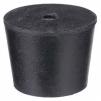 Stopper: Natural Rubber, 10 Stopper Size, 42 mm Bottom Dia, 50 mm Top Dia, 25 mm Overall Ht, Black (MPN RST10-H)
