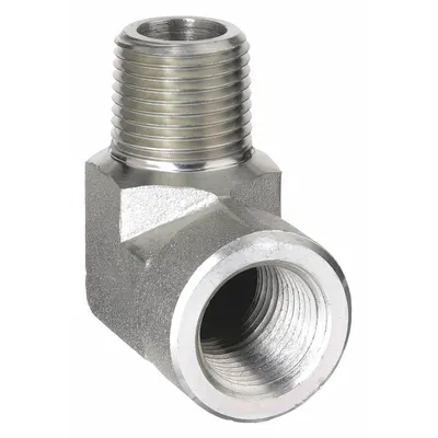 AEROQUIP Hydraulic Hose Adapter: 1/4 in x 1/4 in Fitting Size, Female x Male, NPTF x NPTF - NPTF-to-NPTF Steel Hydraulic Hose Adapters