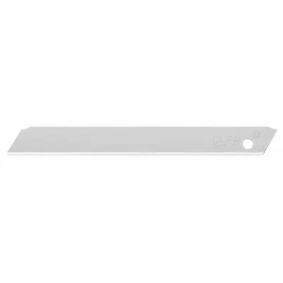 OLFA Utility Blade: 3 5/16 in Blade Lg, 1/4 in Blade Wd, 0.014 in Blade Thick - Straight-Edge Standard-Tip Replacement Utility Blades