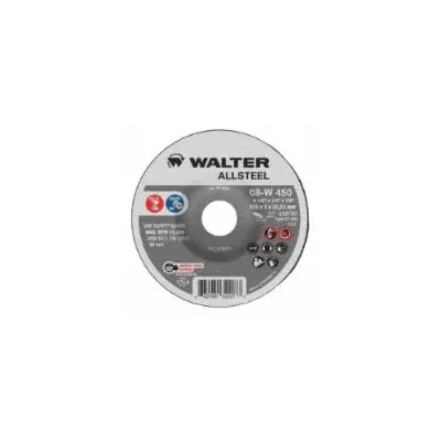WALTER SURFACE TECHNOLOGIES Angle Grinder Grinding Wheels: Type 27, 4 1/2" x 1/4" x 7/8" - General Purpose Grinding Wheels for Carbon & Stainless Steel