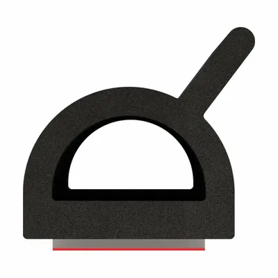 FAIRCHILD D-Shaped EPDM Foam Rubber Seal - Specialty-Section Foam Rubber Seals