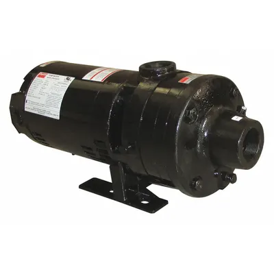 Dayton Booster Pump: 1 1/2 hp, Three Phase, 230/460V AC, 10 gpm Best Efficiency Flow - Horizontal Booster Pumps