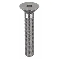Socket Flat Head Screw: 3/8"-16 Thread Size, 2 in Lg, Flat, NL-19, Stainless Steel, 18-8, 10 PK (MPN FBFHEADS38162P10)