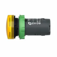 SCHNEIDER ELECTRIC Pilot Light: 22 mm Panel Mounting Hole Dia, LED, Yellow, XB5 (MPN XB5EVB8)