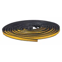 PEMKO Smoke Seal: Triple Fin, Self-Adhesive Mounting, Std, Silicone, 17 ft Overall Lg, Dark Brown (MPN S773D17)