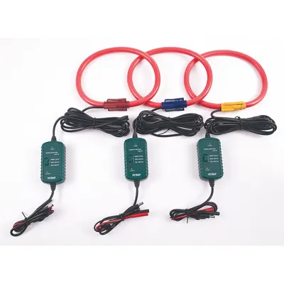 EXTECH Flexible Current Probe: CAT III 600V, Banana Plug/Proprietary, 8.5 in Jaw Opening - Flexible Current Probes