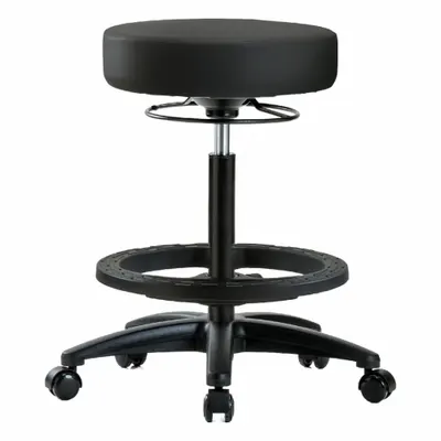 OEM Stool: Vinyl, Ht Range 24 1/2 in to 34 1/2 in, 17 in Seat Wd, 17 in Seat Dp - Vinyl Lab Stools