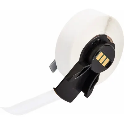 BRADY Continuous Label Stock: 3/8 in x 50 ft, Polyester, White (Gloss) - Brady Thermal Transfer Continuous Label Rolls