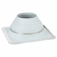 6.25"H-W Alum/EPDM Roof Vent Pipe Flshng: For Corrugated Metal Roof, Square Base, For 1 Pipes, EPDM (MPN 4YN37)
