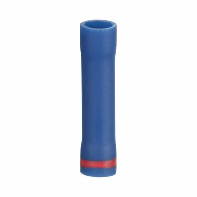 PANDUIT Butt Splice Connector: Blue, Vinyl, For Wire Size 22 AWG – 14 AWG, 600 V - Insulated Butt Splice Connectors