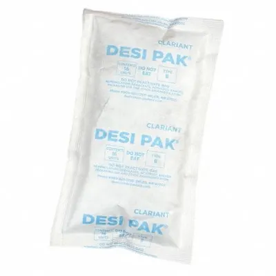 ARMOR PROTECTIVE PACKAGING Desiccant: 5 3/4 in Wd, 10 in Lg, 13.3 cu ft Area Protected, 16 oz Desiccant Bag Size - Tyvek Desiccant Bags
