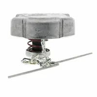 Fuel Cap: Threaded with Chain and Cross Bar, 3 1/2 in Neck Dia, 2 1/2 in Neck Lg, 4 in Cap Dia, Gas (MPN 2034-11)