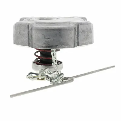 STANT Fuel Cap: Threaded with Chain and Cross Bar, 3 1/2 in Neck Dia, 2 1/2 in Neck Lg - Non-Locking Fuel Caps