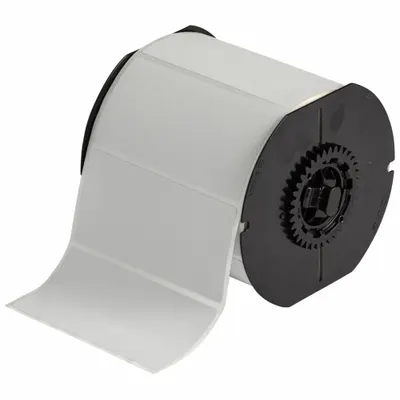 BRADY Pre-Cut Label Stock Roll: 2 in x 4 in, 4 in x 2 in, Metalized Polyester - Brady Precut Label Rolls