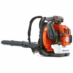 This 2-cycle gas-powered backpack blower features a hip-mounted throttle for operator comfort. It delivers a maximum air flow of 972 cfm and a maximum air speed of 237 mph, suitable for clearing leaves and debris from large areas.