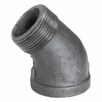 Metal Pipe Elbow: 1 1/2 in x 1 1/2 in, Threaded x Threaded, Class 150, 150 psi, 45° Elbow (MPN ZUSA-PF-23210)