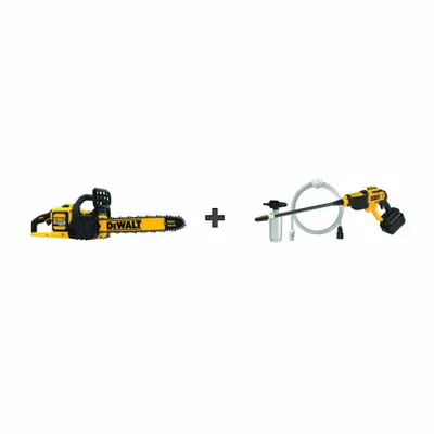 DEWALT Chainsaw Kit: 20V MAX*, Chainsaw and Power Cleaner, 1 No. Batteries Included - Outdoor Equipment Combination Kits