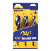 IRWIN Hybrid Drill Bit Set: 0.625_0.75_1 Decimal Equivalent, 6 in Overall Lg, 1/4 in Shank Dia (MPN 3041003)