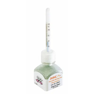 DURAC PLUS Bottle Thermometer: 50°C to 200°C, +/-2.5°C/+/-5°C Above 100°C - Analog Bottle Thermometers for Lab Ovens