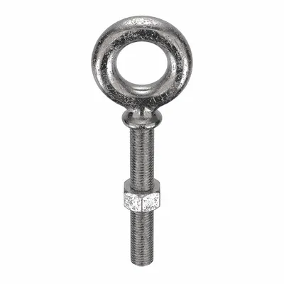 KEN FORGING Machinery Eye Bolt: With Shoulder, 316, Stainless Steel, Plain, 7/8"-9 Thread Size - Machinery Eye Bolts with Shoulder