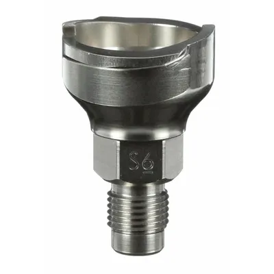 3M PPS S6 Stainless Steel Spray Gun Cup Adapter, 1/4 in Thread - Adapters for Spray Gun Cups
