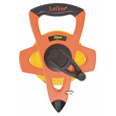 CRESCENT LUFKIN Long Tape Measure: Manual, FE150D, SAE/Engineers Scale, 150 ft, 1/100 ft - Open-Reel Long Tape Measures