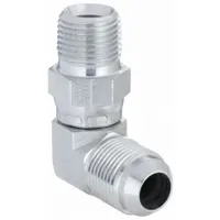 Hydraulic Hose Adapter: 1/2 in x 5/8 in Fitting Size, Male x Male, NPTF x JIC, Swivel, 90° Elbow (MPN 2249-8-10S)