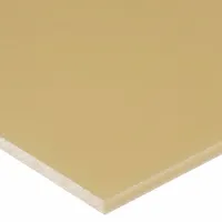 ABS Sheet: 1 in Thick, 8 in x 4 ft, Opaque, Beige, 6,200 psi Tensile Strength, 5.6 ft-lb/in (MPN BULK-PS-ABS-308)