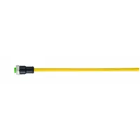 Cordset: 7/8" Female Straight x Bare Wire, 4 Pins, Yellow, PVC, 5 m Cable Lg, 9 A Max Current (A) (MPN 7700-A4021-UBC0500)