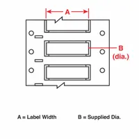 Sleeve Label: 1 in x 2 in, Polyolefin, White (Matte), For 0 AWG to 2 AWG Wire Gauge (MPN 3FR-1000-2-WT)